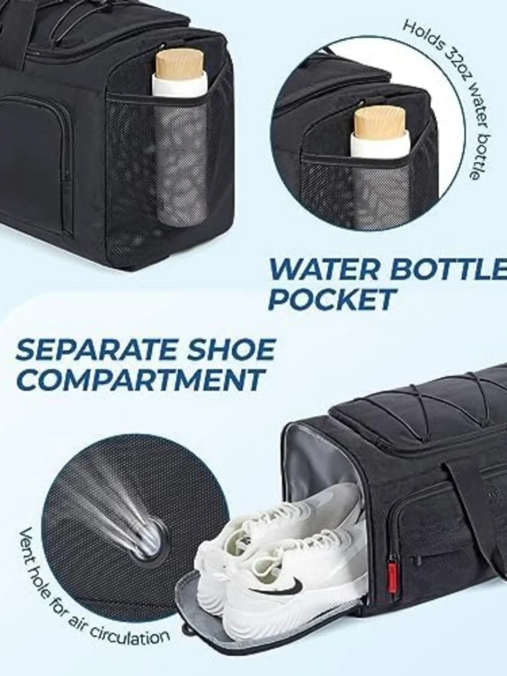 Versatile Gym Bag for Men | Athletic Sports Backpack & Travel Duffel for Hiking